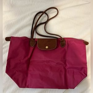Pink longchamp tote
